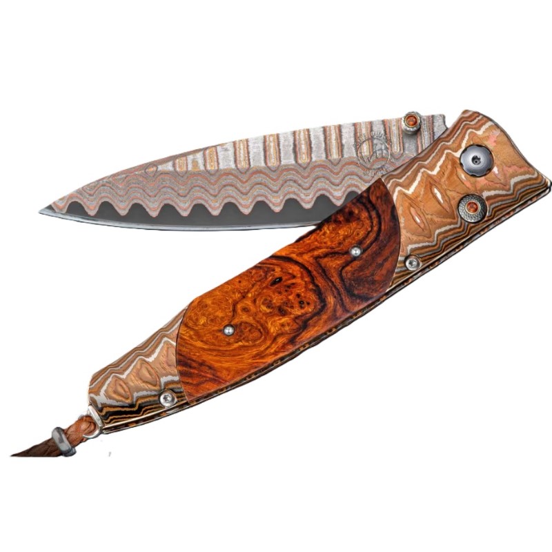William Henry Limited Edition Red Sands Pocketknife with Mokume Gane and Desert Ironwood
